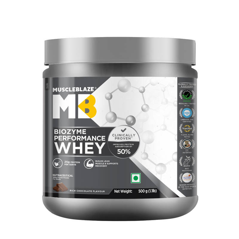 MuscleBlaze Biozyme Performance Whey Protein - Rich Chocolate