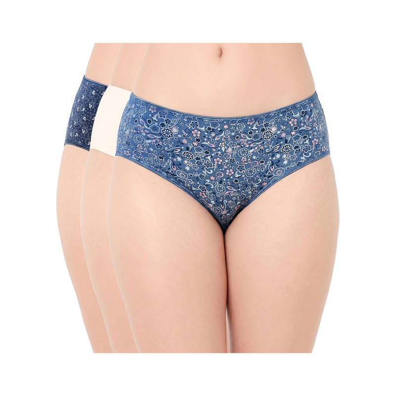Juliet Women Cotton Lycra Hipster Panties (Pack of 3) (XL)