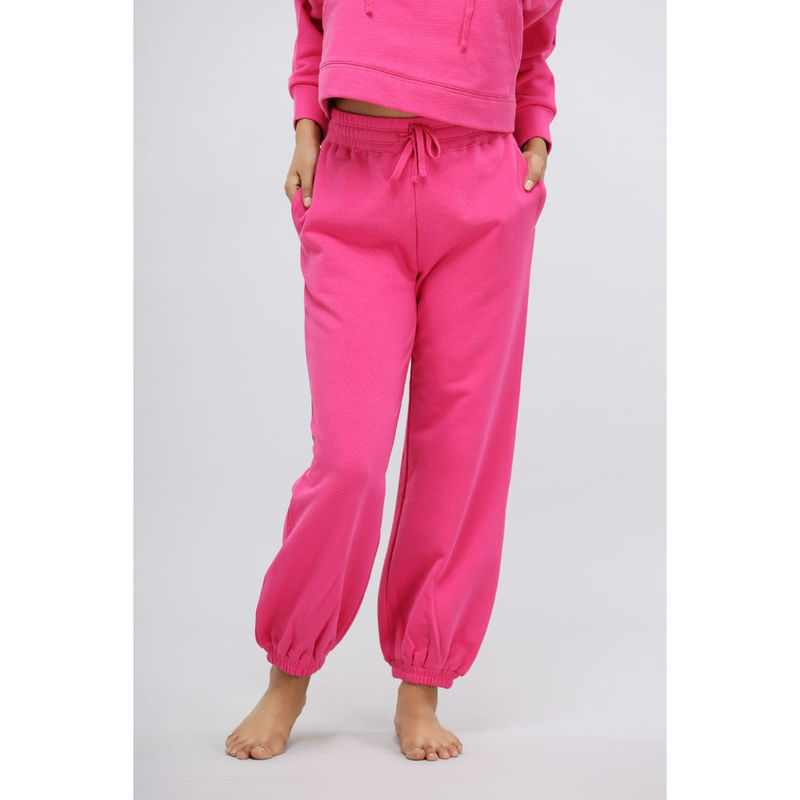 NeceSera Pink Yarrow Terry Relaxed Jogger (S)