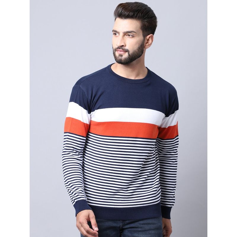 Cantabil Men Navy Blue Sweater (XL)