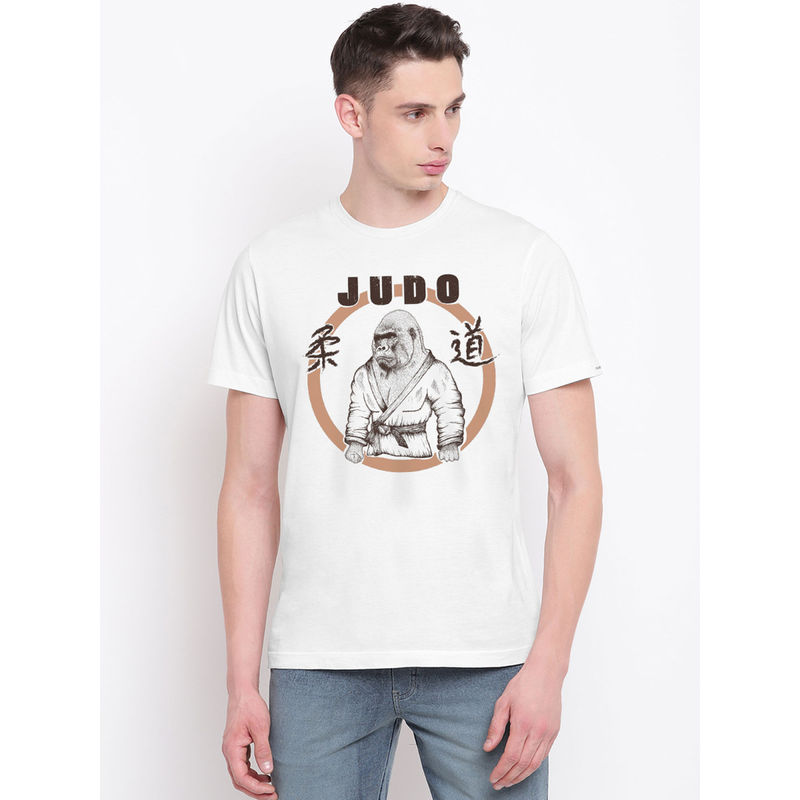 THREADCURRY Judo King Creative Graphic Printed T-Shirt for Men (XL)