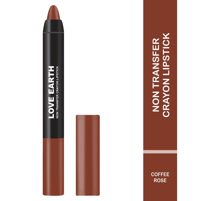 Love Earth Lip Crayon Non-Transfer Lipstick - Coffee Rose