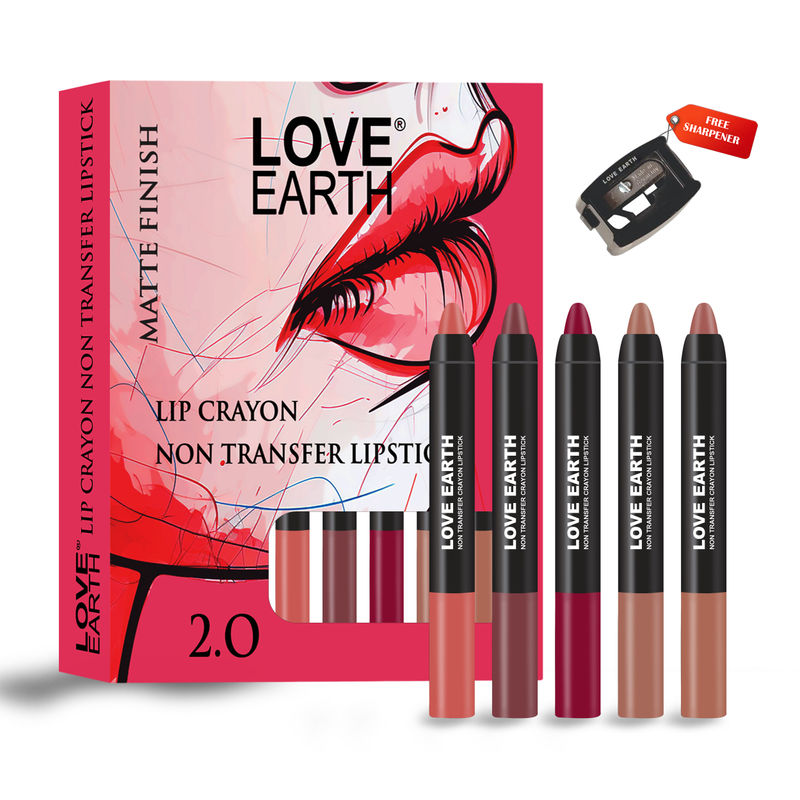 Buy Love Earth Crayon Lipstick 2.O Matte Finish Combo Kit Online