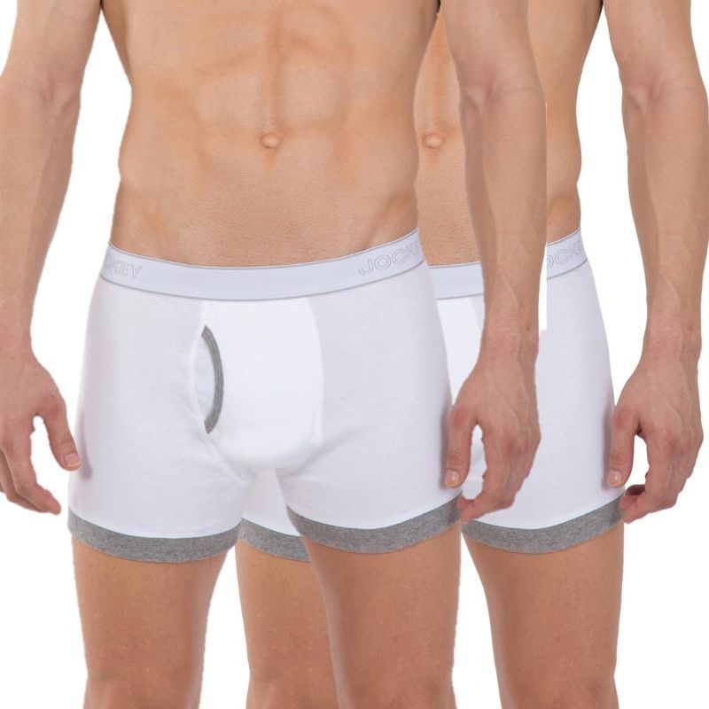 Jockey Man White Fashion Trunk Pack of 2