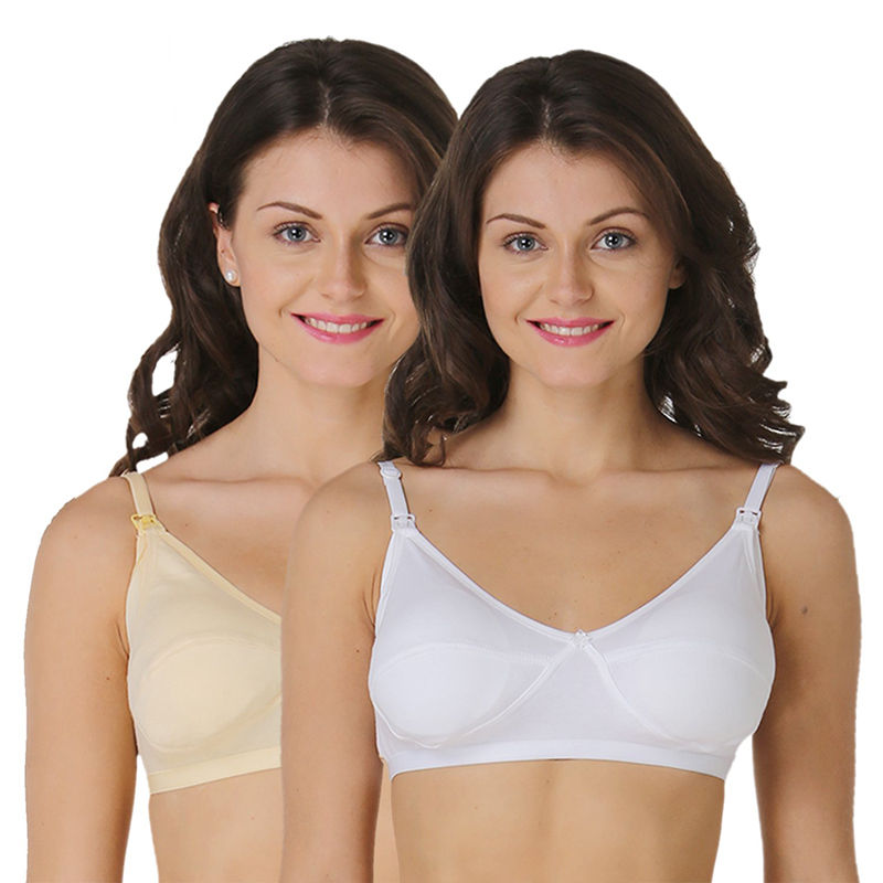 Buy Morph Maternity Women's Leak Proof Feeding Bra Pack of 2 Multi