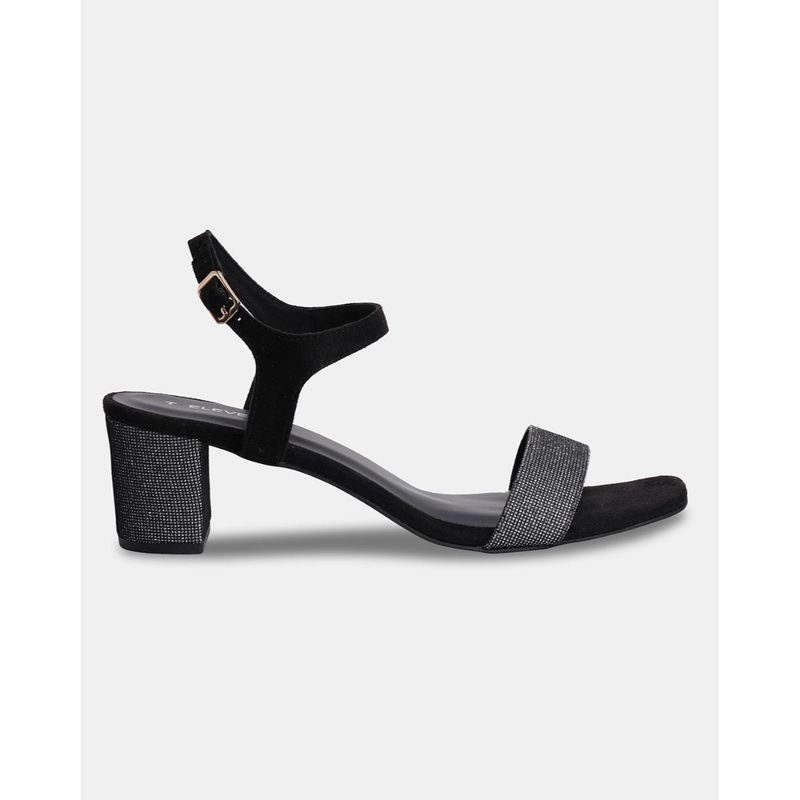 T.ELEVEN Womens Embellished Block Heels-Black (EURO 38)