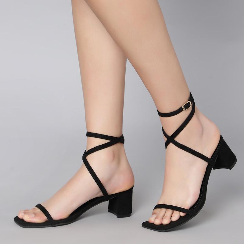 T.ELEVEN Open-Toe Buckle Sandals-Black (EURO 41)