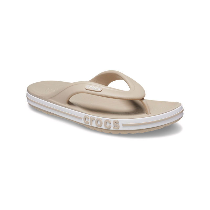 Crocs Unisex Bayaband Flipflops Beige (US 6)