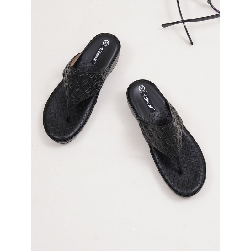 Sherrif Shoes Women's Black Color Wedges (EURO 41)