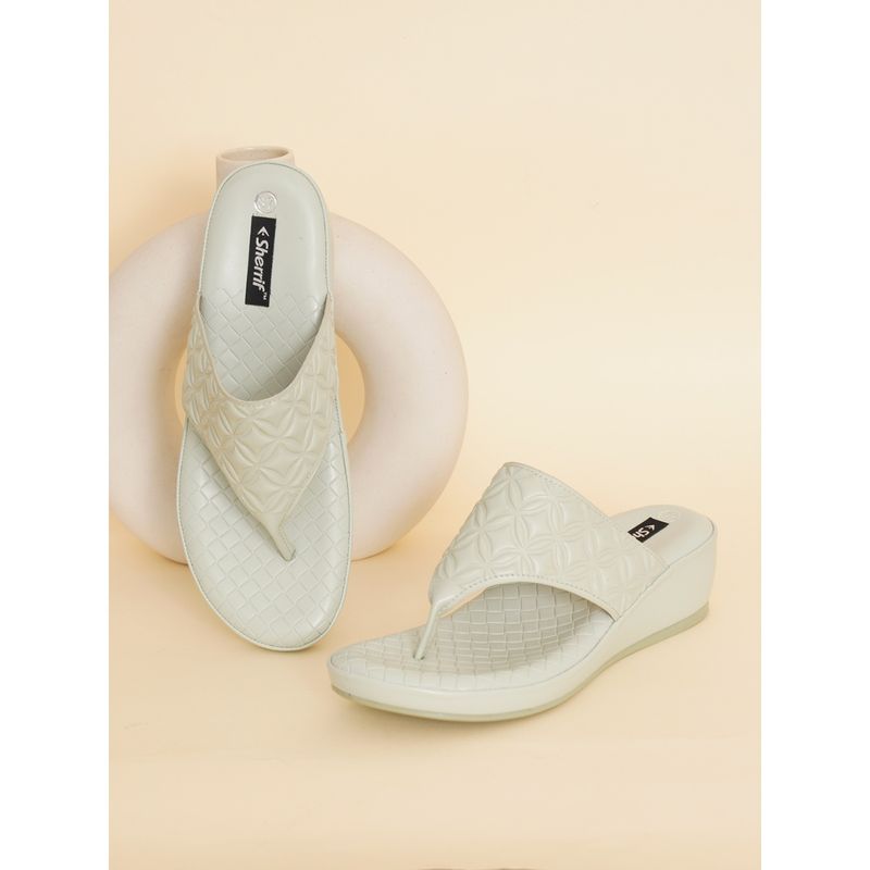 Sherrif Shoes Women's Green Color Wedges (EURO 36)