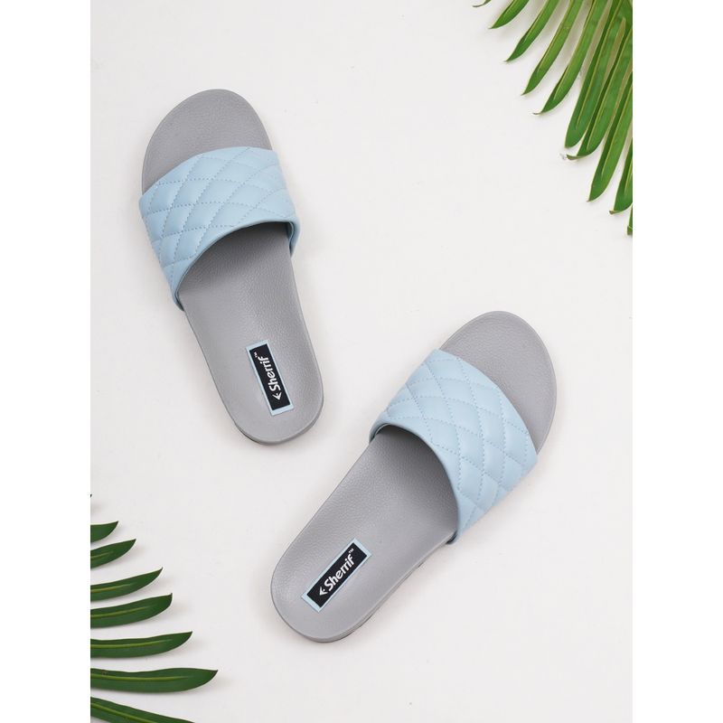 Sherrif Shoes Women's Blue Color Flip-Flops (EURO 36)