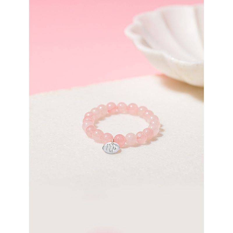 Buy Energy Strings Virgo Rose Quartz Zodiac Charm Bracelet Online