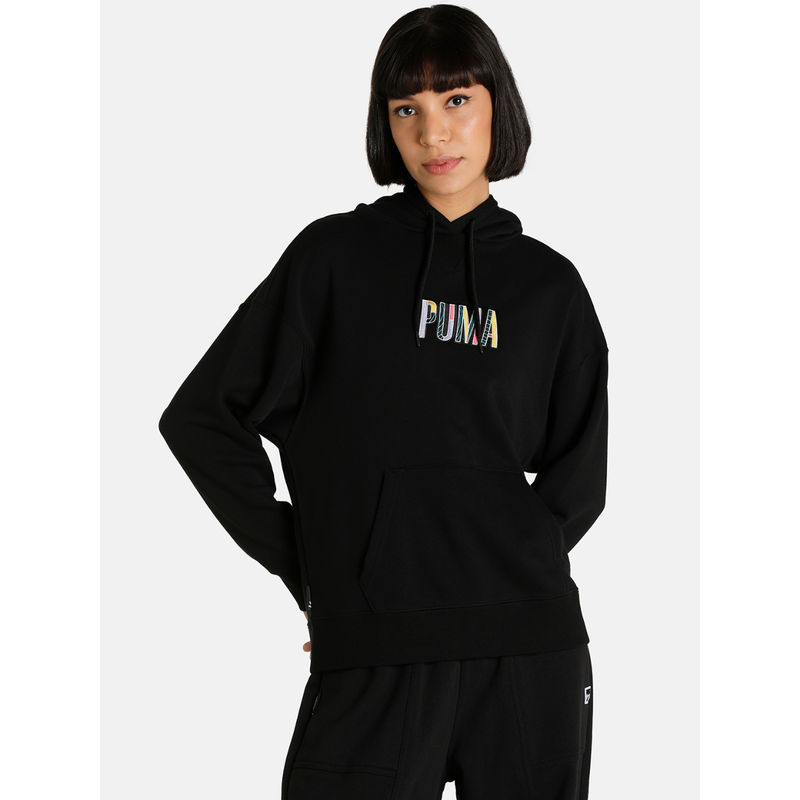 Puma SWxP Graphic Women Black Hoodie (XL)