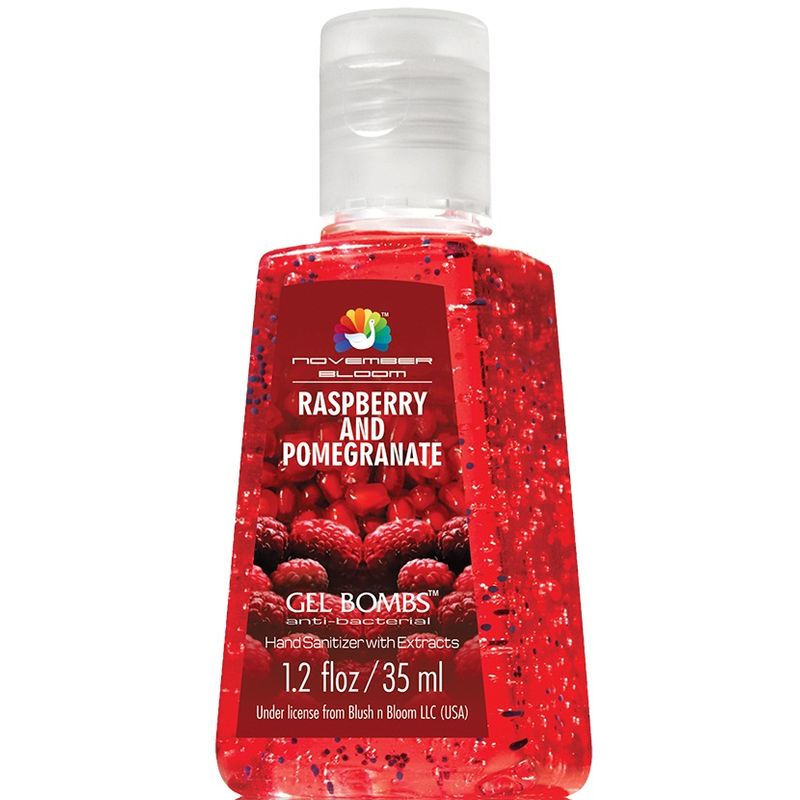 November Bloom Gel Bombs Raspberry And Pomegranate Hand Sanitizer