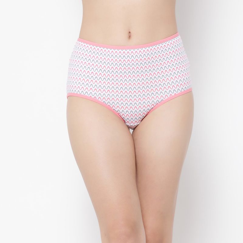 Clovia Cotton Spandex High waist Outer elastic Hipster Panty (S)