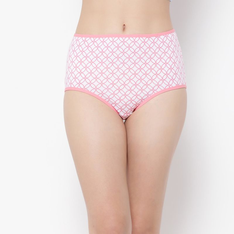 Clovia Cotton Spandex High waist Outer elastic Hipster Panty (M)
