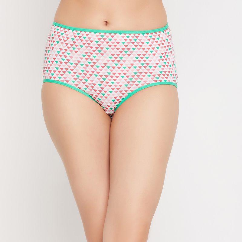 Clovia Cotton Spandex High waist Outer elastic Hipster Panty (S)