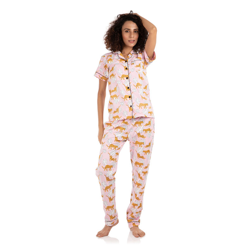 Nite Flite Bagheera Blush Pyjama Set - Multi-Color (L)