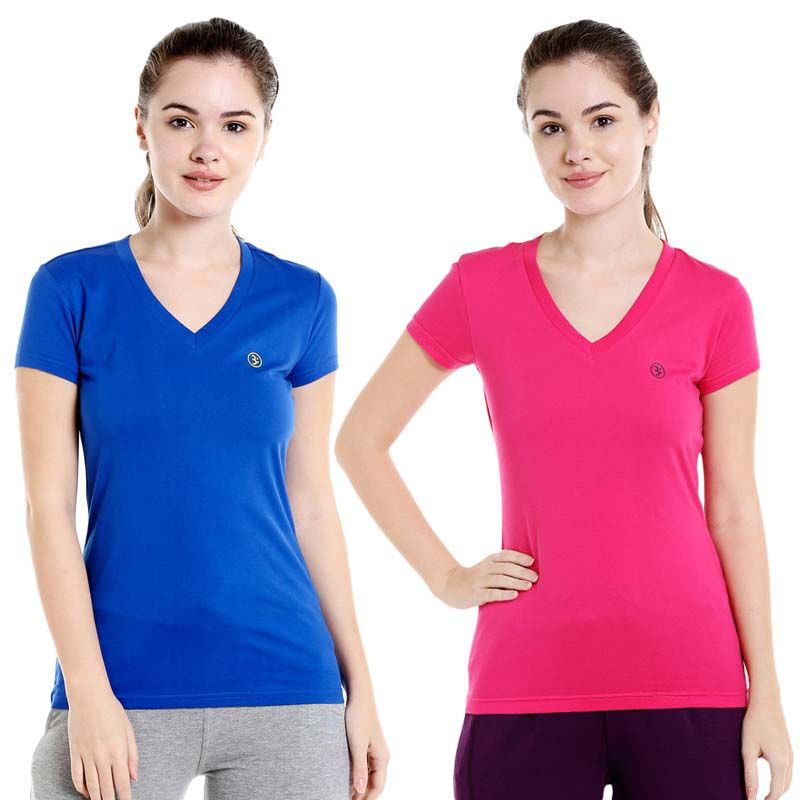 Bodycare Bodyactive Pack Of 2 Women'S Tshirt - Multi-Color (S)