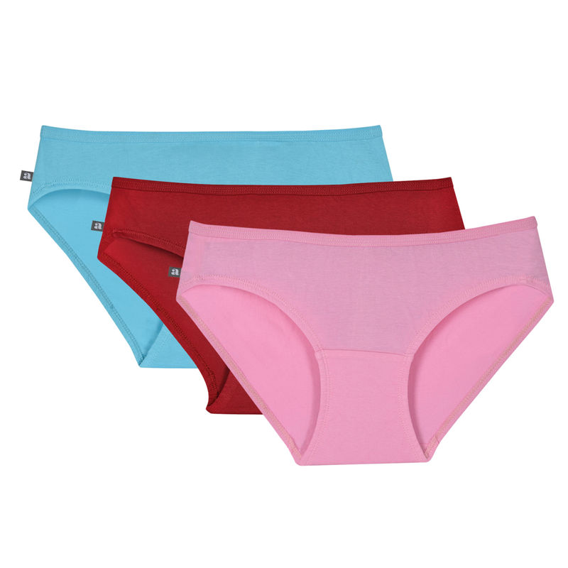 Adira Women's Cotton Panties Pack Of 3 - Multi-Color (S)