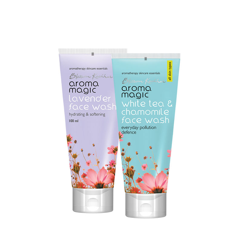 Buy Aroma Magic White Tea Chamomile & Lavender Face Wash Combo For Dry