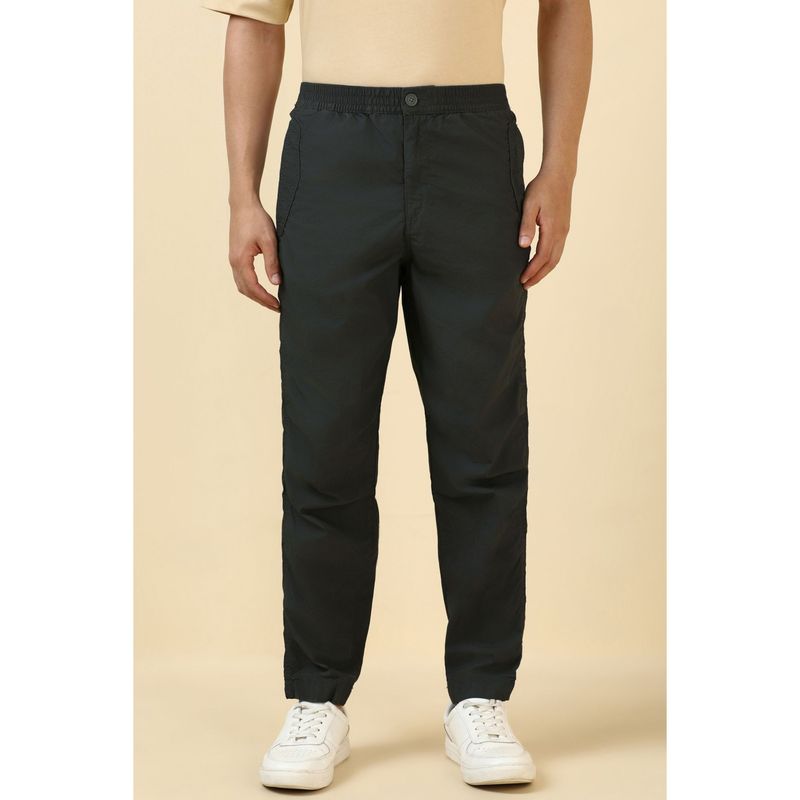 Allen Solly Men Solid Black Joggers (32)