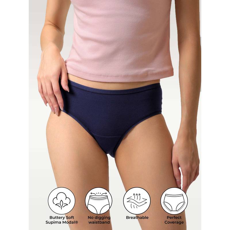 NeceSera Cozy Navy Supima Modal Hipster Nessies (S)