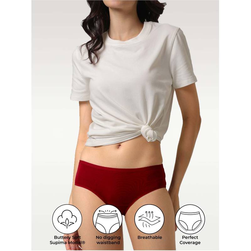NeceSera Glow Rouge Supima Modal Hipster Nessies (2XL)