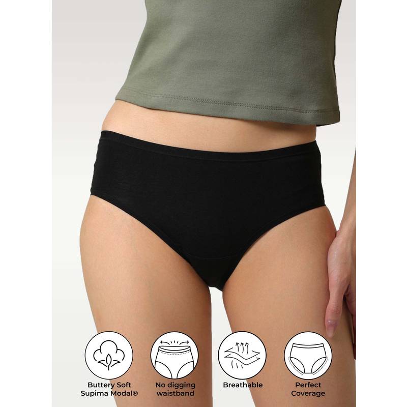 NeceSera Midnight Black Supima Modal Brief Nessies (3XL)