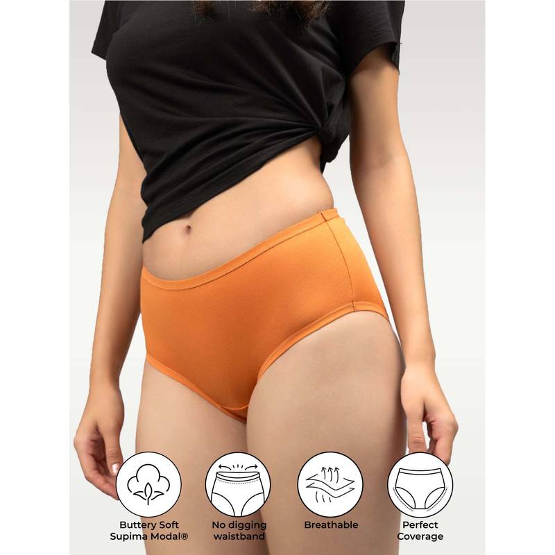 NeceSera Brief Warm Ember Supima Modal Nessies (Pack of 5) (L)