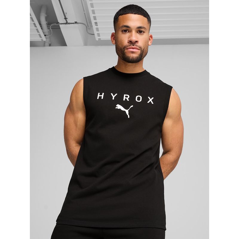 Puma x HYROX Mens Cut-Off Black Tank (M)
