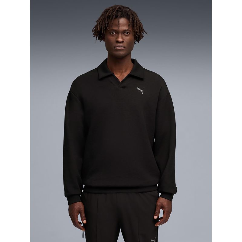 Puma Clouds pun Mens Relaxed Training Black Polo T-shirt (S)