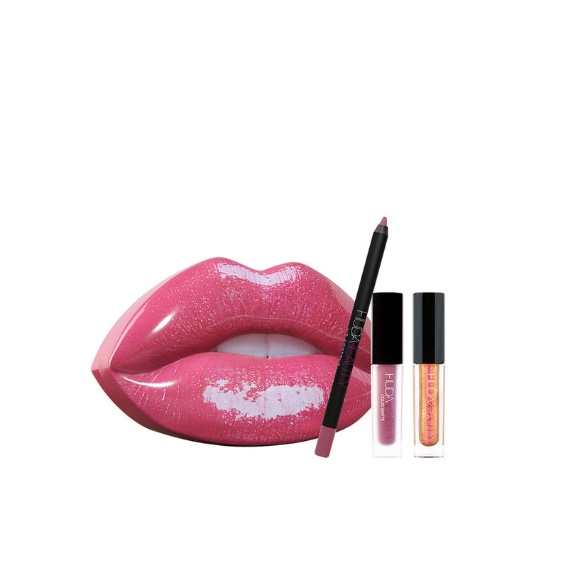 Huda Beauty Contour & Strobe Lip Set - Trophy Wife/Shameless