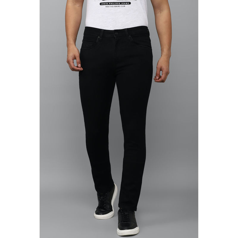 Louis Philippe Men Black Dark Super Slim Fit Jeans (32)