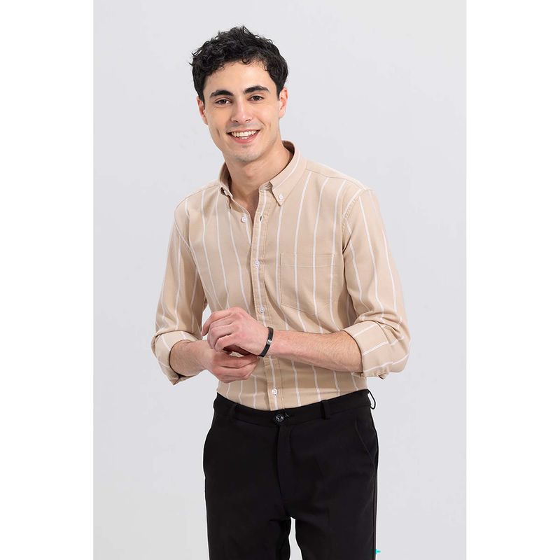 Snitch String Stripe Beige Shirt (M)