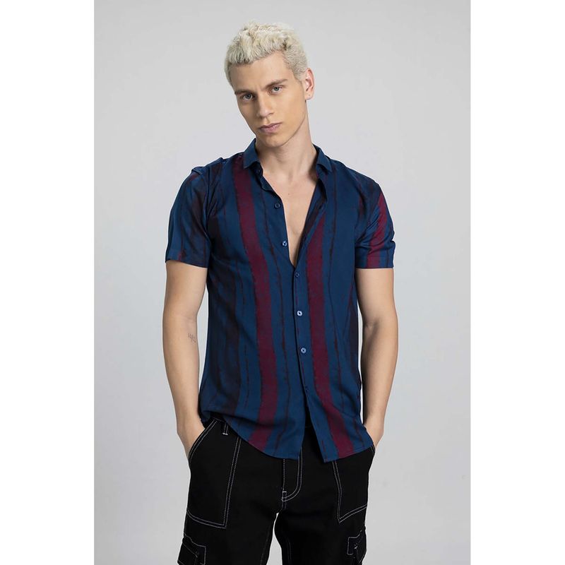 Snitch Brush Stroke Blue Shirt (L)