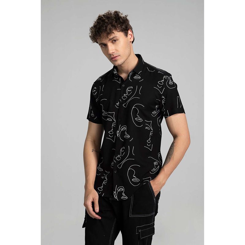 Snitch Doodle Face Black Shirt (S)