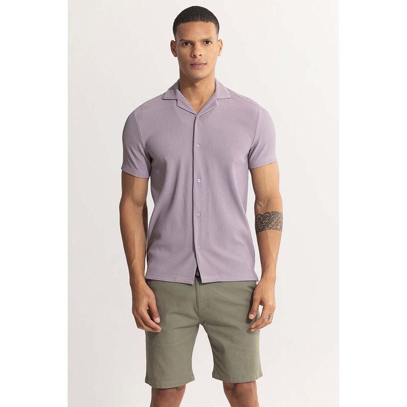 Snitch Parallel Rib Mauve Shirt (XL)