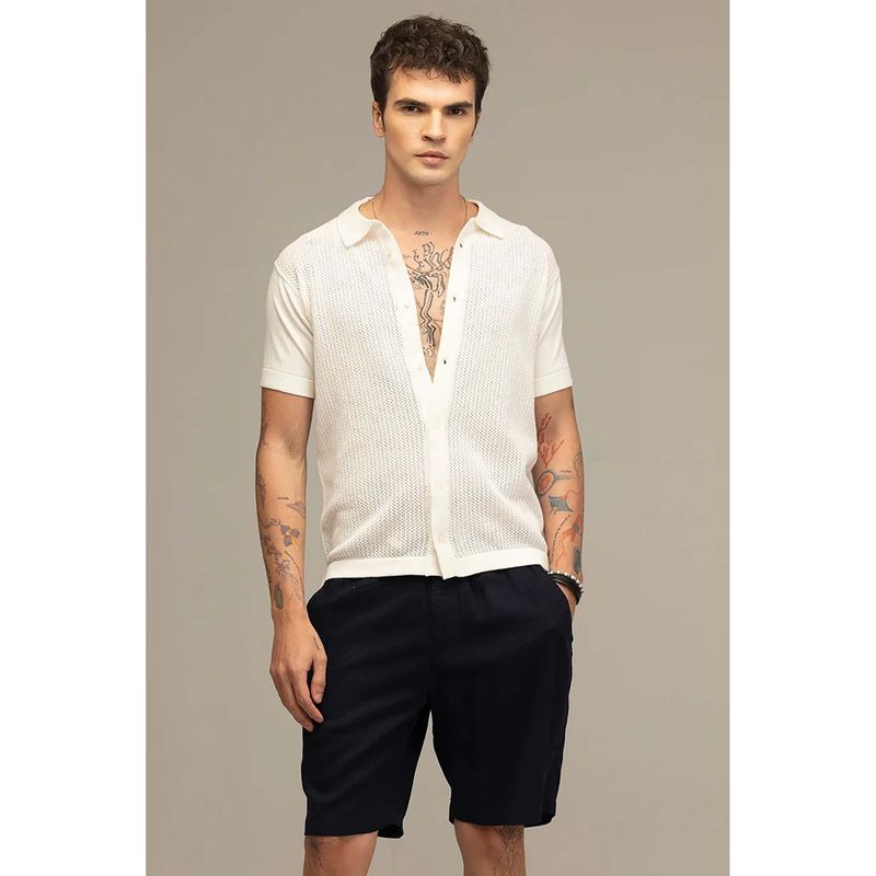 Snitch Terra Knit Knitted Crochet White Shirt (2XL)