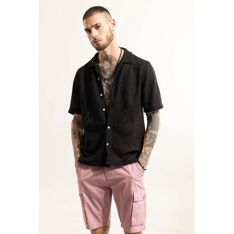 Snitch Knit Craft Crochet Black Shirt (L)