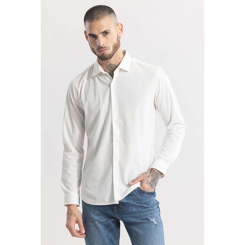 Snitch PatchPro White Corduroy Shirt (M)