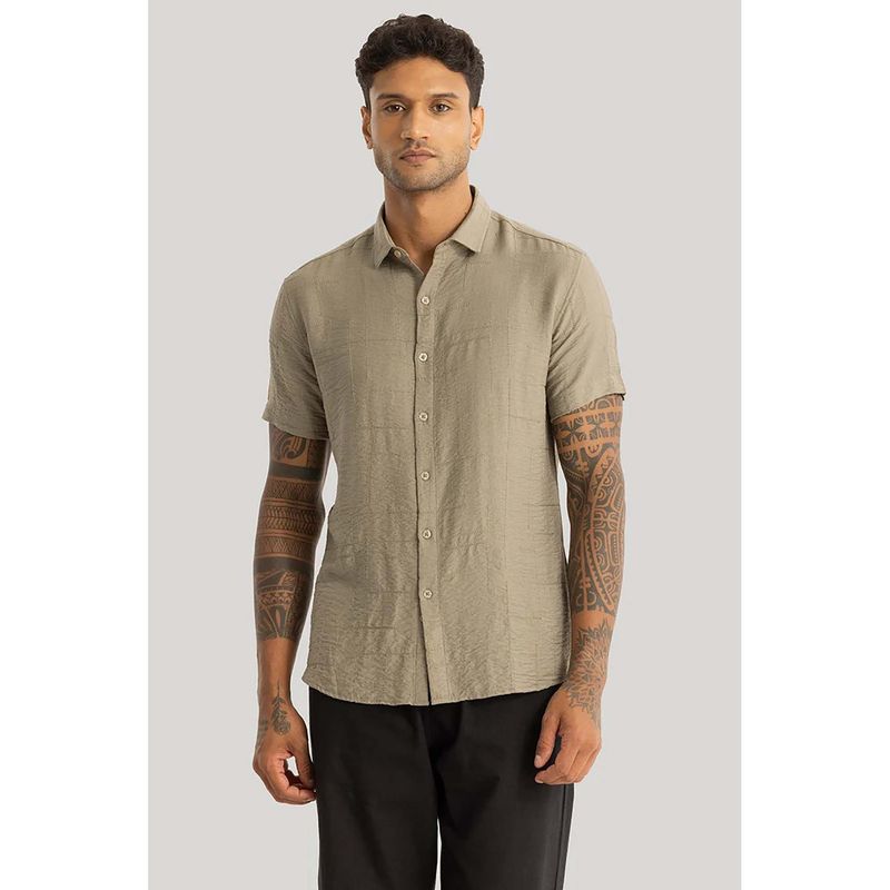 Snitch Francesca Beige Embroidered Shirt (2XL)