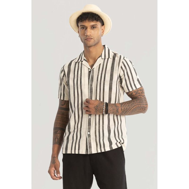 Snitch Black Stripe Crochet Shirt (XL)