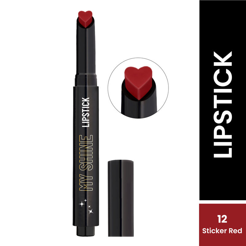 Swiss Beauty My Shine High Pigmented & Long-Lasting Lipstick With Vitamin E - 12 Stricker Red