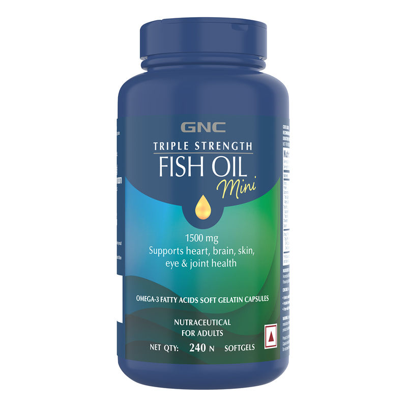 GNC Triple Strength Fish Oil Mini - With 450 Mg Of Highly Absorbable Epa/dha Omega-3s - 240 Softgels