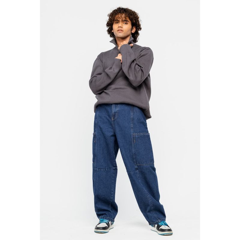 FREAKINS Baggy Carrot Blue Men's Jeans (28)