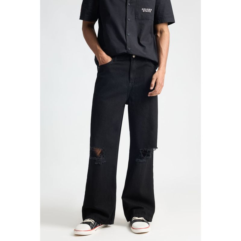 FREAKINS Wide Coal Washed Men's Jeans (26)