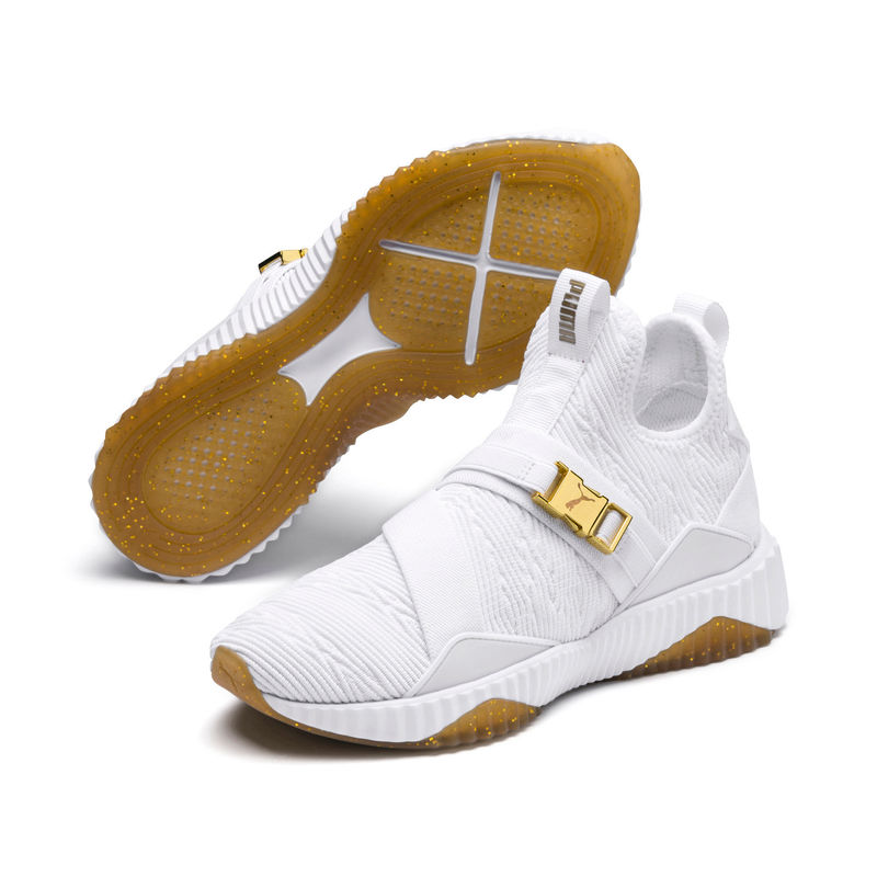 Puma defy mid varsity black/white women's shoe discount