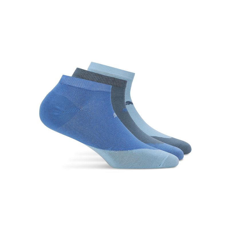 Puma Color Block Sneaker Unisex Blue Socks (Pack of 3) (37/40)