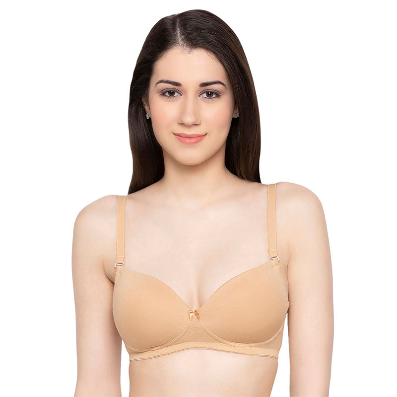 Candyskin Nude Cotton Padded Non Wired Bra (36C)